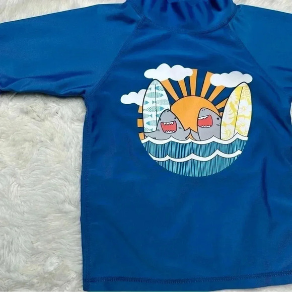 UV Skinz 2 Pc Swimsuit  Blue / Shark Size 5 - Picture 4 of 16